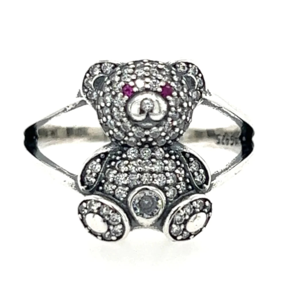 Dark rhinestone teddy bear