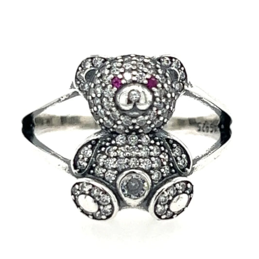 Dark rhinestone teddy bear